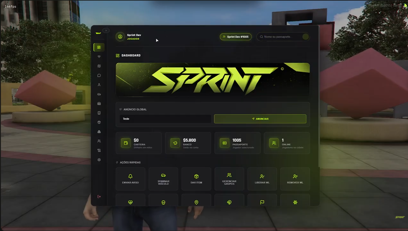 Sistema Sprint — dashboard admin